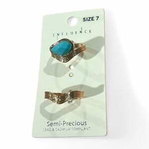 Semi-precious Turquoise Ring Set